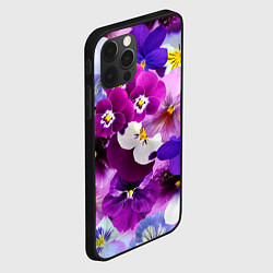 Чехол для iPhone 12 Pro Max CHARMING PANSIES, цвет: 3D-черный — фото 2