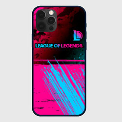 Чехол для iPhone 12 Pro Max League of Legends Neon Gradient, цвет: 3D-черный