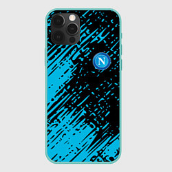Чехол iPhone 12 Pro Max Napoli голубая textura