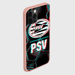 Чехол для iPhone 12 Pro Max PSV FC в стиле Glitch на темном фоне, цвет: 3D-светло-розовый — фото 2