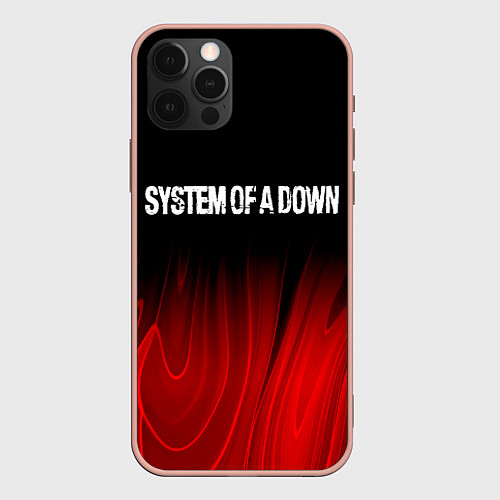 Чехол iPhone 12 Pro Max System of a Down Red Plasma / 3D-Светло-розовый – фото 1