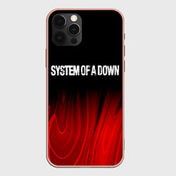 Чехол iPhone 12 Pro Max System of a Down Red Plasma