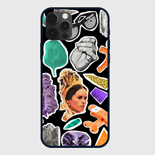 Чехол iPhone 12 Pro Max Underground pattern Fashion trend / 3D-Черный – фото 1