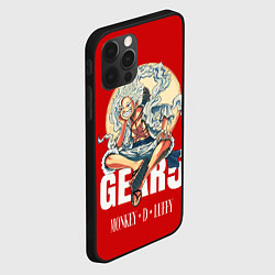 Чехол для iPhone 12 Pro Max ЛУФФИ 5 ГИР ONE PIECE На луне, цвет: 3D-черный — фото 2