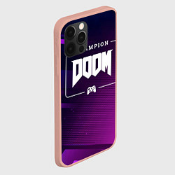 Чехол для iPhone 12 Pro Max Doom Gaming Champion: рамка с лого и джойстиком на, цвет: 3D-светло-розовый — фото 2