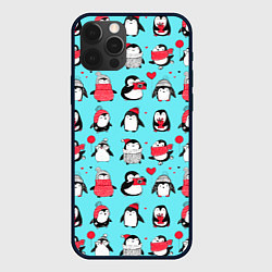 Чехол для iPhone 12 Pro Max PENGUINS ON THE POSITIVE, цвет: 3D-черный