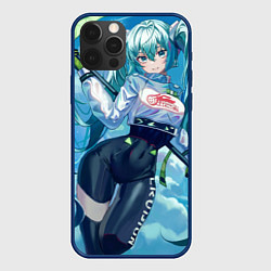 Чехол iPhone 12 Pro Max Miku Hatsune racing suit