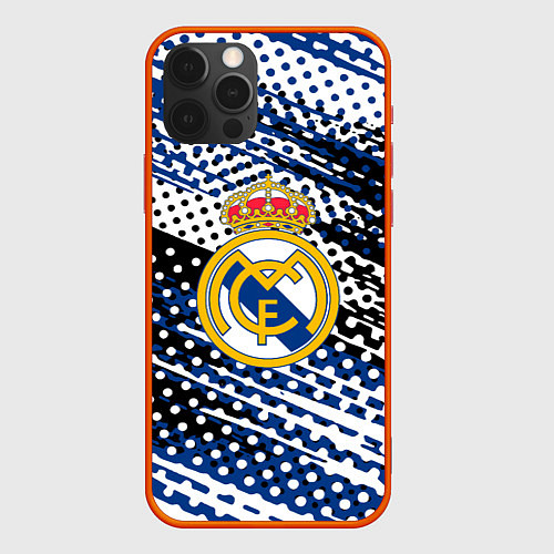 Чехол iPhone 12 Pro Max Real madrid Реал Мадрид краски / 3D-Красный – фото 1