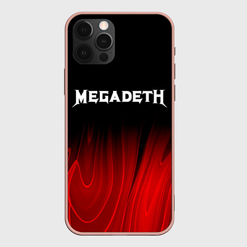 Чехол iPhone 12 Pro Max Megadeth Red Plasma / 3D-Светло-розовый – фото 1