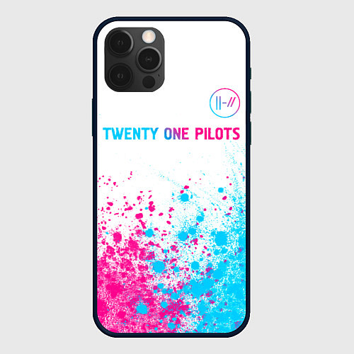 Чехол iPhone 12 Pro Max Twenty One Pilots Neon Gradient / 3D-Черный – фото 1