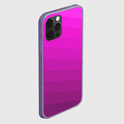 Чехол для iPhone 12 Pro Max Розовый неоновый полосатый узор Pink neon, цвет: 3D-серый — фото 2