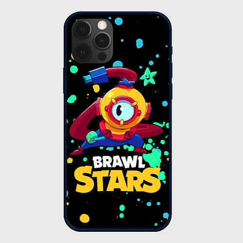 Чехол iPhone 12 Pro Max Otis Brawl Stars / 3D-Черный – фото 1