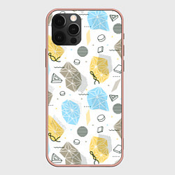 Чехол iPhone 12 Pro Max Разноцветные Многоугольники и Круги