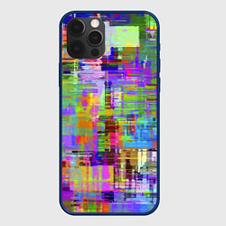 Чехол для iPhone 12 Pro Max Красочный авангардный глитч Fashion trend, цвет: 3D-тёмно-синий
