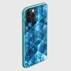 Чехол для iPhone 12 Pro Max GLASS CUBES, цвет: 3D-мятный — фото 2