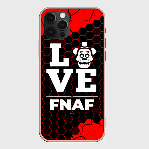 Чехол iPhone 12 Pro Max FNAF Love Классика / 3D-Светло-розовый – фото 1