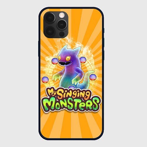 Чехол iPhone 12 Pro Max My Singing Monsters Вужас / 3D-Черный – фото 1