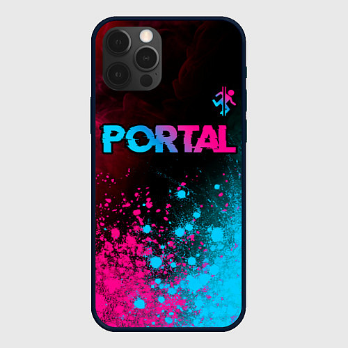 Чехол iPhone 12 Pro Max Portal Neon Gradient / 3D-Черный – фото 1
