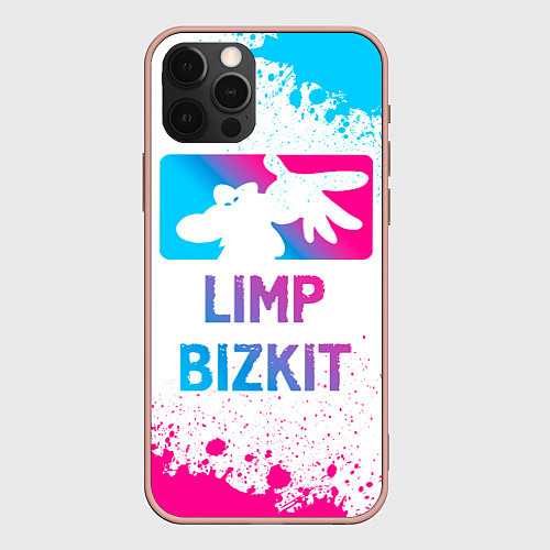 Чехол iPhone 12 Pro Max Limp Bizkit Neon Gradient / 3D-Светло-розовый – фото 1