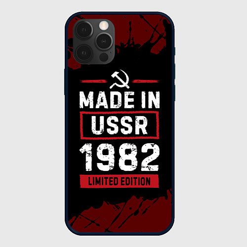 Чехол iPhone 12 Pro Max Made In USSR 1982 Limited Edition / 3D-Черный – фото 1