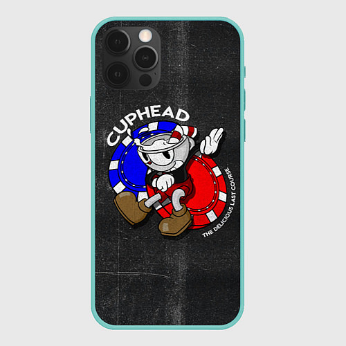 Чехол iPhone 12 Pro Max Персонаж Cuphead / 3D-Мятный – фото 1