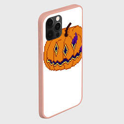 Чехол для iPhone 12 Pro Max Тыква-голова всадника, Джека, PixelArt, цвет: 3D-светло-розовый — фото 2
