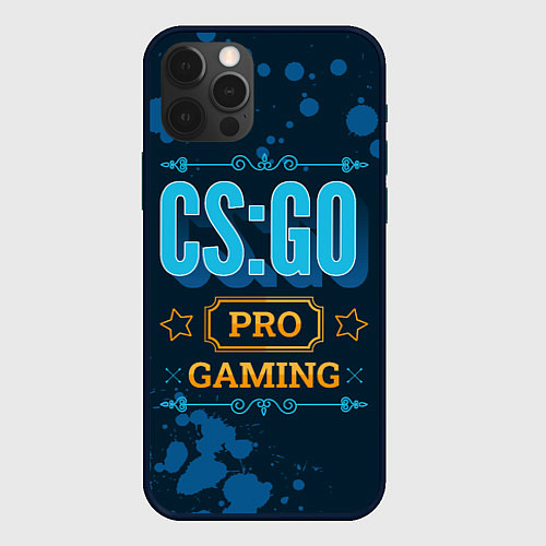 Чехол iPhone 12 Pro Max Игра CS:GO: PRO Gaming / 3D-Черный – фото 1