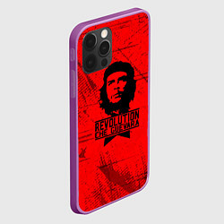 Чехол для iPhone 12 Pro Max Че Гевара - на красном фоне, цвет: 3D-сиреневый — фото 2