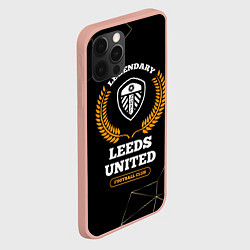 Чехол для iPhone 12 Pro Max Лого Leeds United и надпись Legendary Football Clu, цвет: 3D-светло-розовый — фото 2