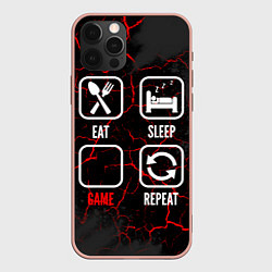Чехол iPhone 12 Pro Max Eat, Sleep, Zelda, Repeat