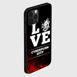 Чехол для iPhone 12 Pro Max Cyberpunk 2077 Love Классика, цвет: 3D-черный — фото 2