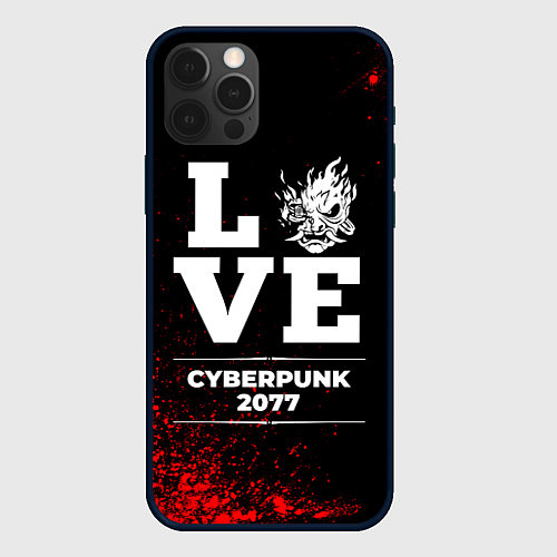 Чехол iPhone 12 Pro Max Cyberpunk 2077 Love Классика / 3D-Черный – фото 1