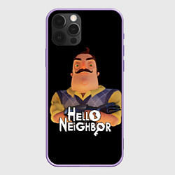 Чехол для iPhone 12 Pro Max Привет сосед Hello Neighbor, цвет: 3D-сиреневый