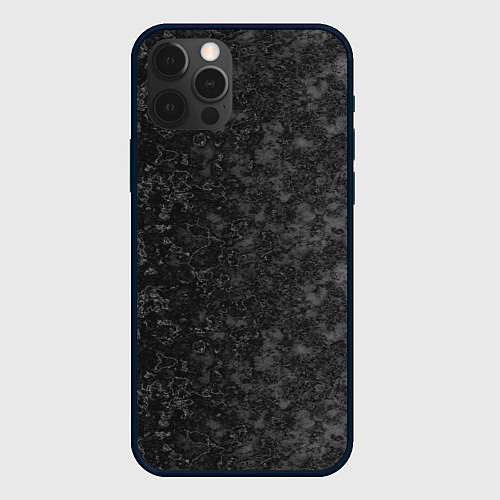 Чехол iPhone 12 Pro Max Black marble Черный мрамор / 3D-Черный – фото 1