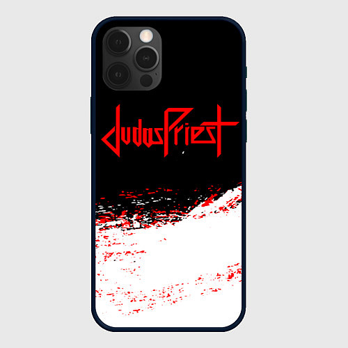 Чехол iPhone 12 Pro Max Judas Priest текстура / 3D-Черный – фото 1