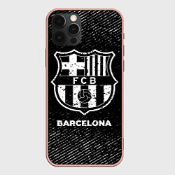 Чехол iPhone 12 Pro Max Barcelona с потертостями на темном фоне