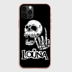 Чехол для iPhone 12 Pro Max Louna череп, цвет: 3D-светло-розовый