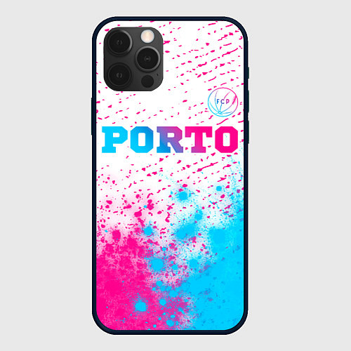 Чехол iPhone 12 Pro Max Porto Neon Gradient / 3D-Черный – фото 1