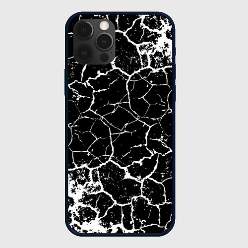 Чехол iPhone 12 Pro Max Белая Лава / 3D-Черный – фото 1