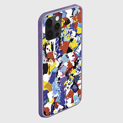 Чехол для iPhone 12 Pro Max Смелые мазки яркой краски на холсте, цвет: 3D-серый — фото 2