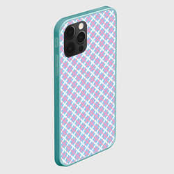 Чехол для iPhone 12 Pro Max Светлые голубые узоры, цвет: 3D-мятный — фото 2