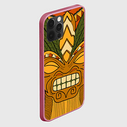 Чехол для iPhone 12 Pro Max Polynesian tiki ANGRY, цвет: 3D-малиновый — фото 2