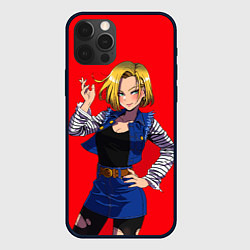 Чехол iPhone 12 Pro Max Андроид 18 Вайфу Dragon ball