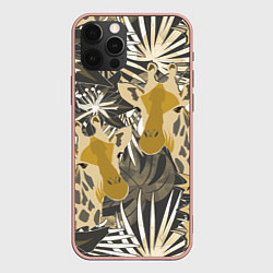 Чехол iPhone 12 Pro Max Жирафы в тропиках