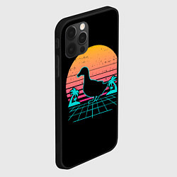 Чехол для iPhone 12 Pro Max Ретро утка, цвет: 3D-черный — фото 2