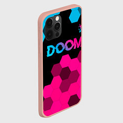 Чехол для iPhone 12 Pro Max Doom Neon Gradient, цвет: 3D-светло-розовый — фото 2