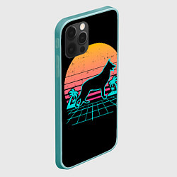 Чехол для iPhone 12 Pro Max Ретро Волк, цвет: 3D-мятный — фото 2