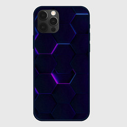 Чехол iPhone 12 Pro Max Фигурный фиолетовый фон