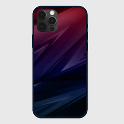 Чехол для iPhone 12 Pro Max Geometry violet dark, цвет: 3D-черный