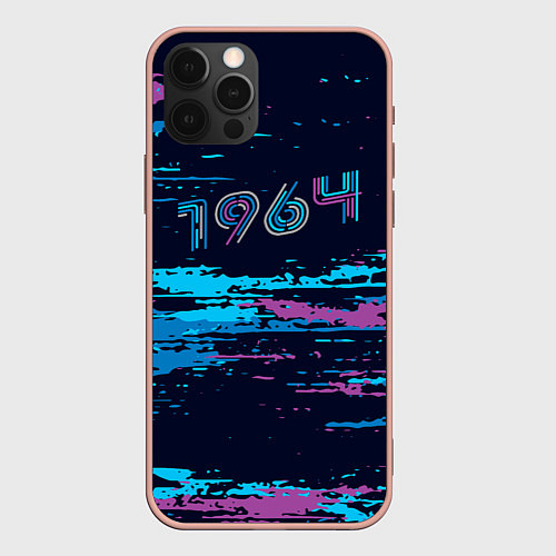 Чехол iPhone 12 Pro Max 1964 год рождения - НЕОН / 3D-Светло-розовый – фото 1